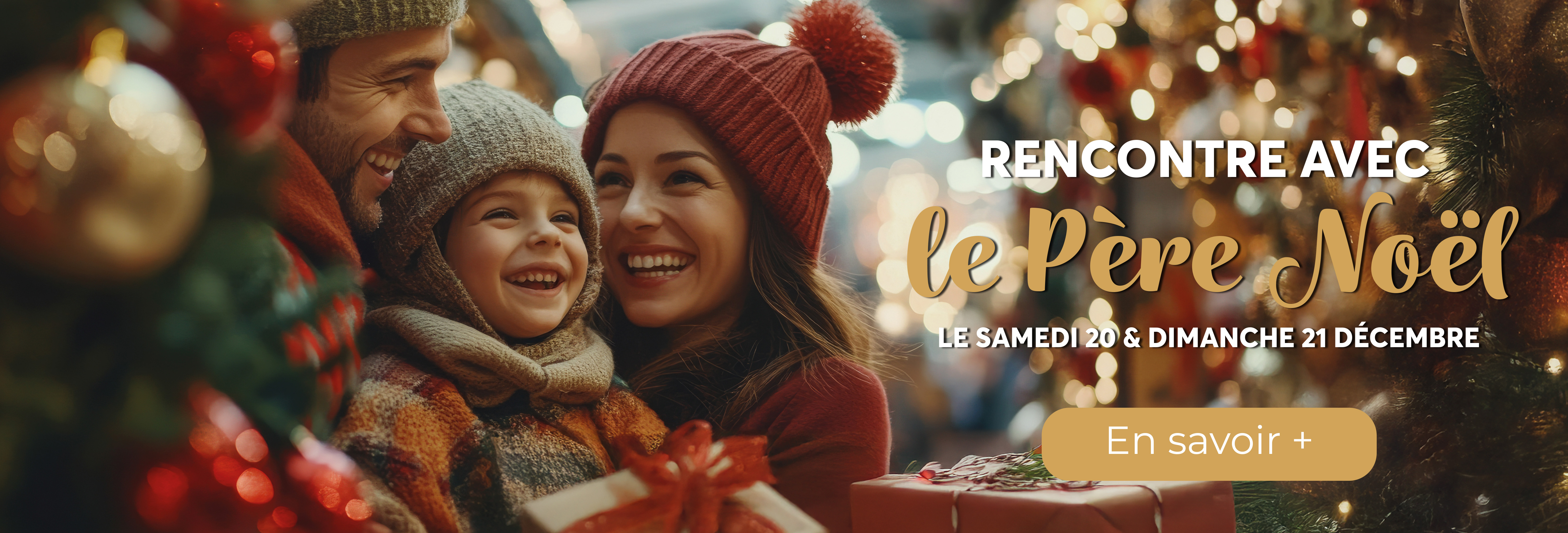 Venez rencontrer le père noël le samedi 20 et le dimanche 21 décembre 2025 dans votre centre commercial aushopping Maurepas pariwest